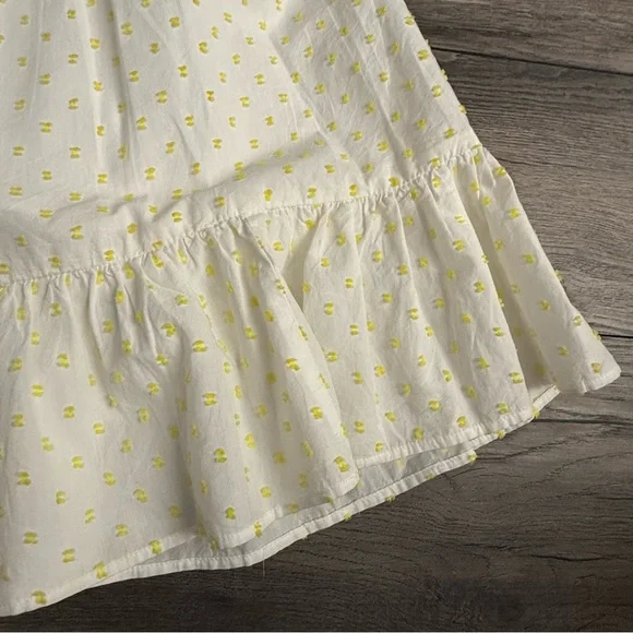 Lane Bryant White Dress w/Yellow Polka Dots A Line Size 20 Knee Length Summer - Picture 8 of 14